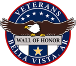 This is a picture of the seal of the Veterans Wall of Honor in Bella Vista, AR.
